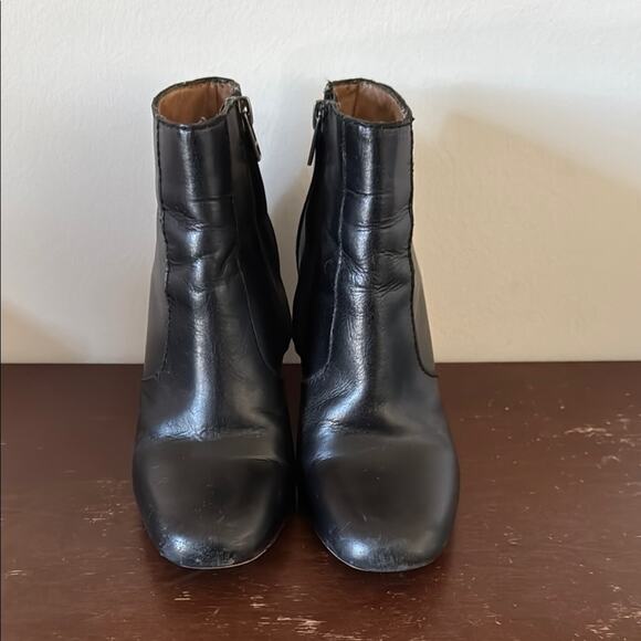 Madewell | Black Leather Ankle Boots Size 5 - Picture 1 of 10